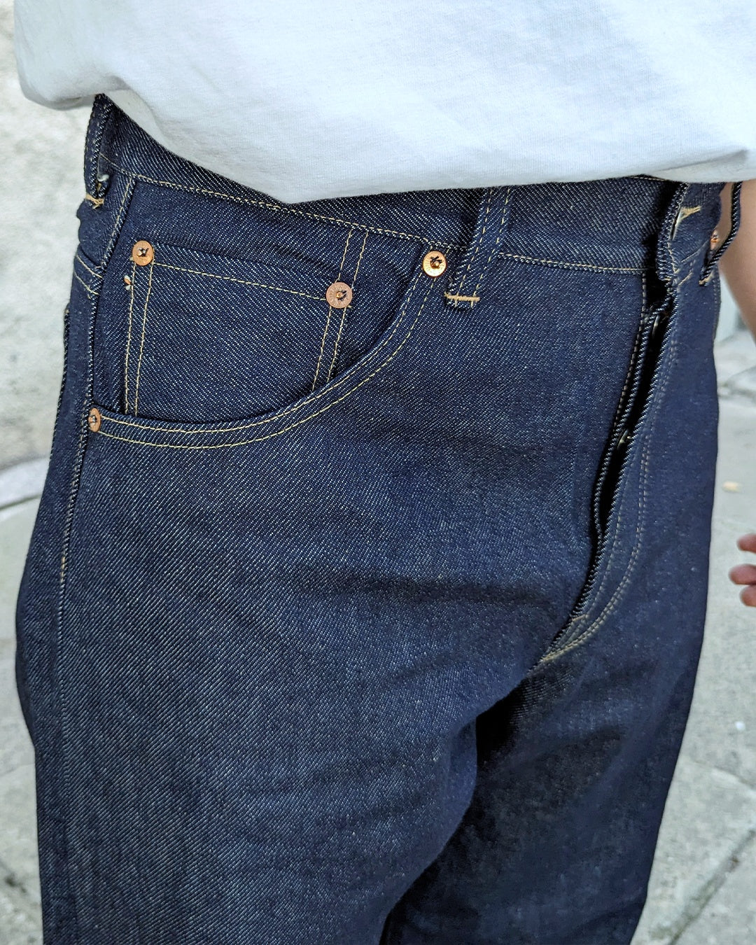 Orange Line Selvedge Denim 14oz