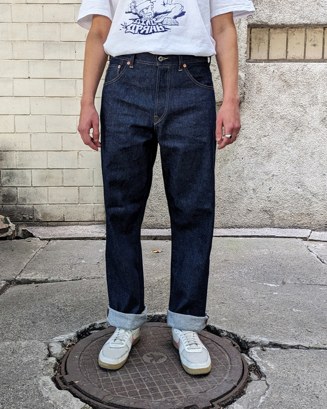 Orange Line Selvedge Denim 14oz