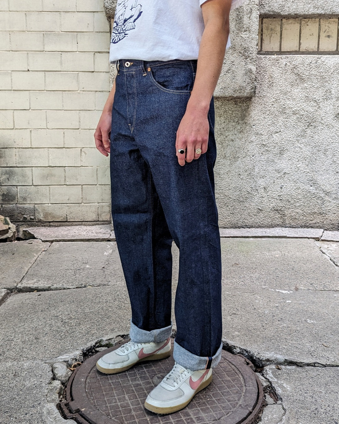 Orange Line Selvedge Denim 14oz