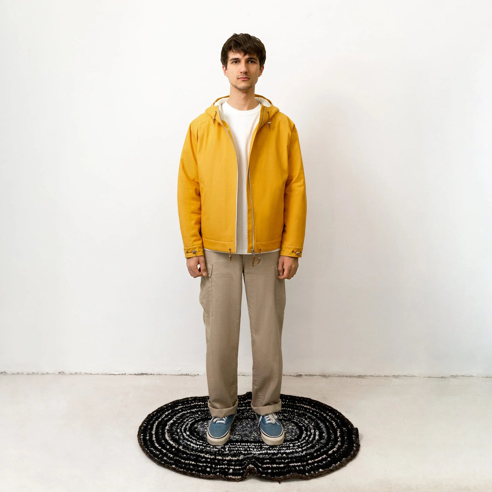 Yellow jacket with hood sales