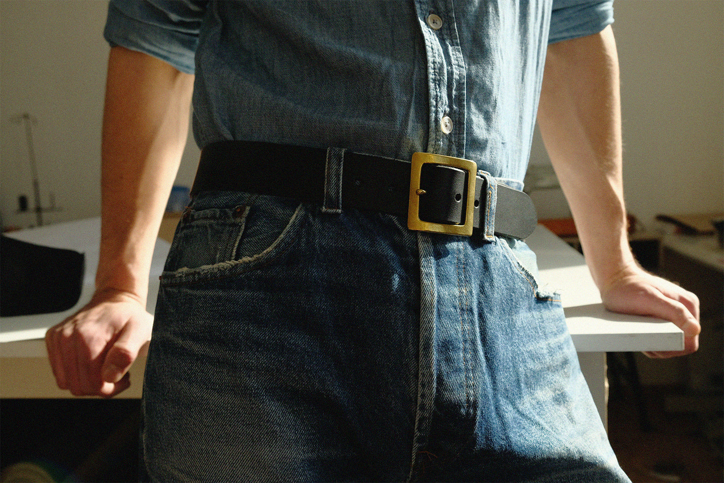 Classic Leather Black Belt